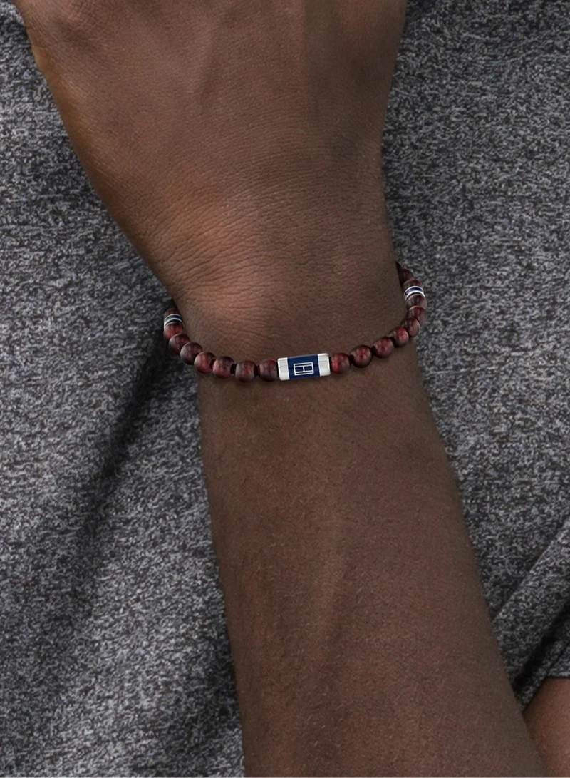 تومي هيلفيغر Tommy Hilfiger Men's Wood Bead Bracelet - 2790324