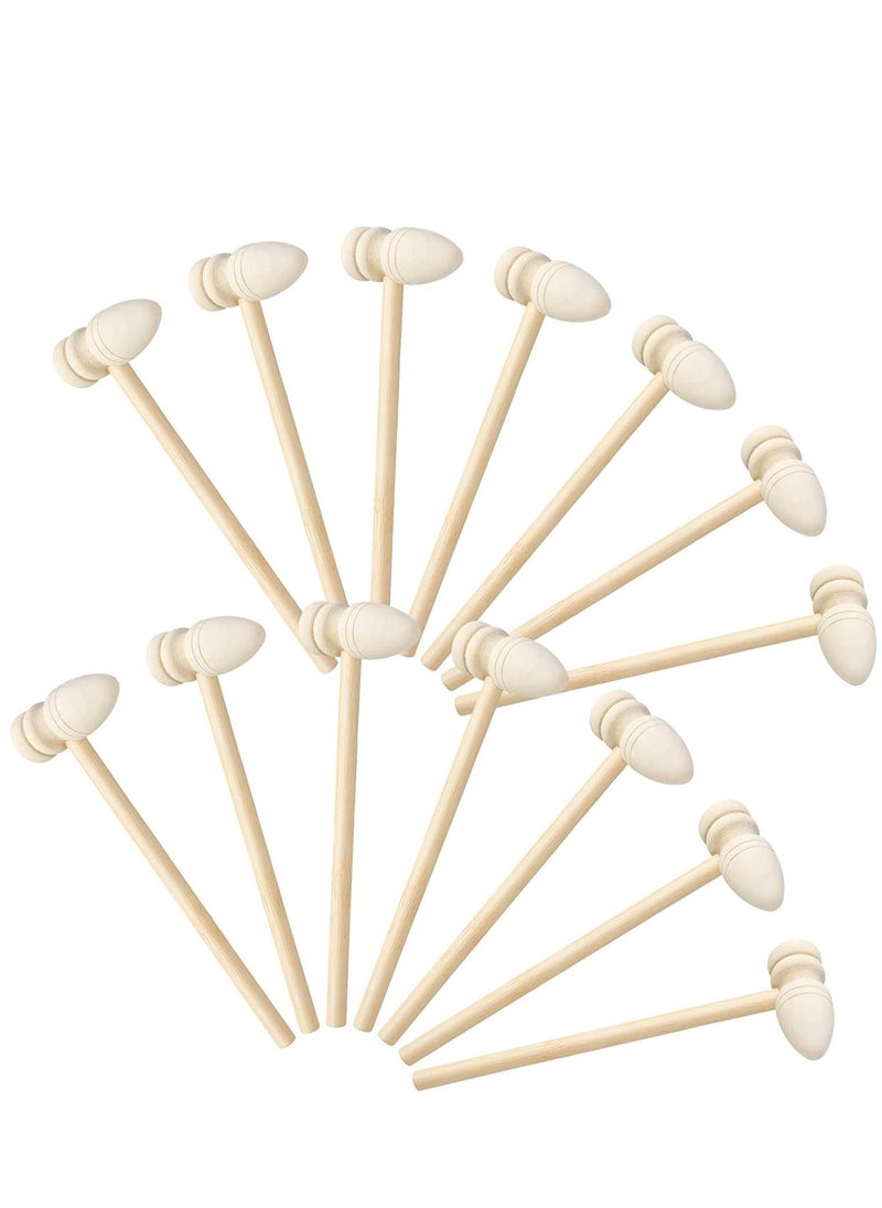 SYOSI Mini Wooden Hammers Crab Mallet Seafood Hammers Mallet Pounding Toys Martillo De Madera Wooden Solid Natural Hammers for Boys Girls Adults to Crack Chocolate 14 Pieces  - Image 1