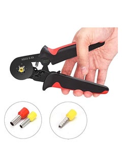 PROMASS Ferrule Crimping Tool Kit, AWG23-7 Self-adjustable Ratchet Wire Crimping Tool Kit Crimper Plier Set with 1200PCS Wire Terminals Crimping Connectors Wire End Ferrules(Black red)  - Image 5