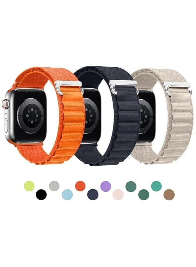 ACLIX Nylon Band - Compatible with Apple Watch Ultra 2/Ultra Band 49mm 45mm 44mm 42mm for Men Women, Adjustable with Metal C-Hook Strap - Image 3