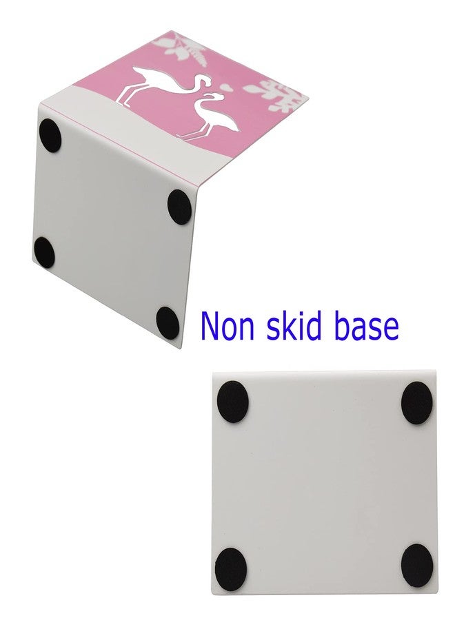 Enyuwlcm Metal Book End for Kids Cute Bookends with Nonskid Base 1 Pair Cartoon Pink Flamingo - Image 5