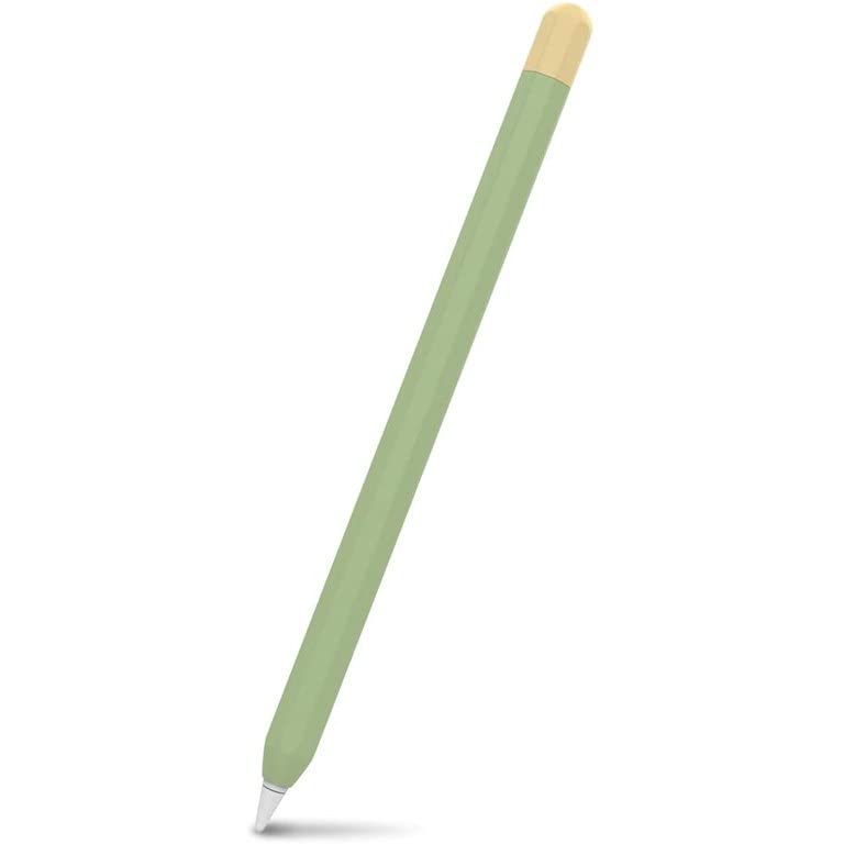 Meyaar Pencil Case Compatible with Apple Pencil 2nd Generation Case, Sleeve Silicone Cover Accessories for Apple Pencil 2nd Generation (Green, Yellow) - Image 1