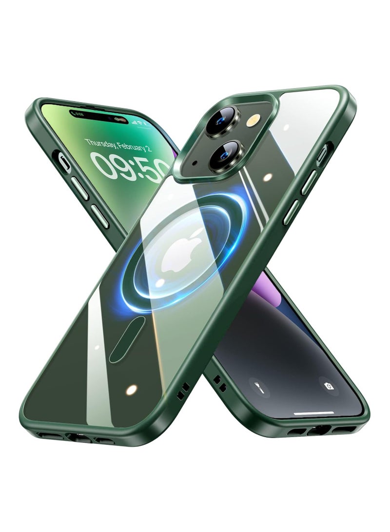 ACLIX Magnetic Case for iPhone 11 Case, Compatible with MagSafe, Plating Luxury Cover, Clear Soft TPU Shockproof Protective Phone Case, (Green) - Image 1