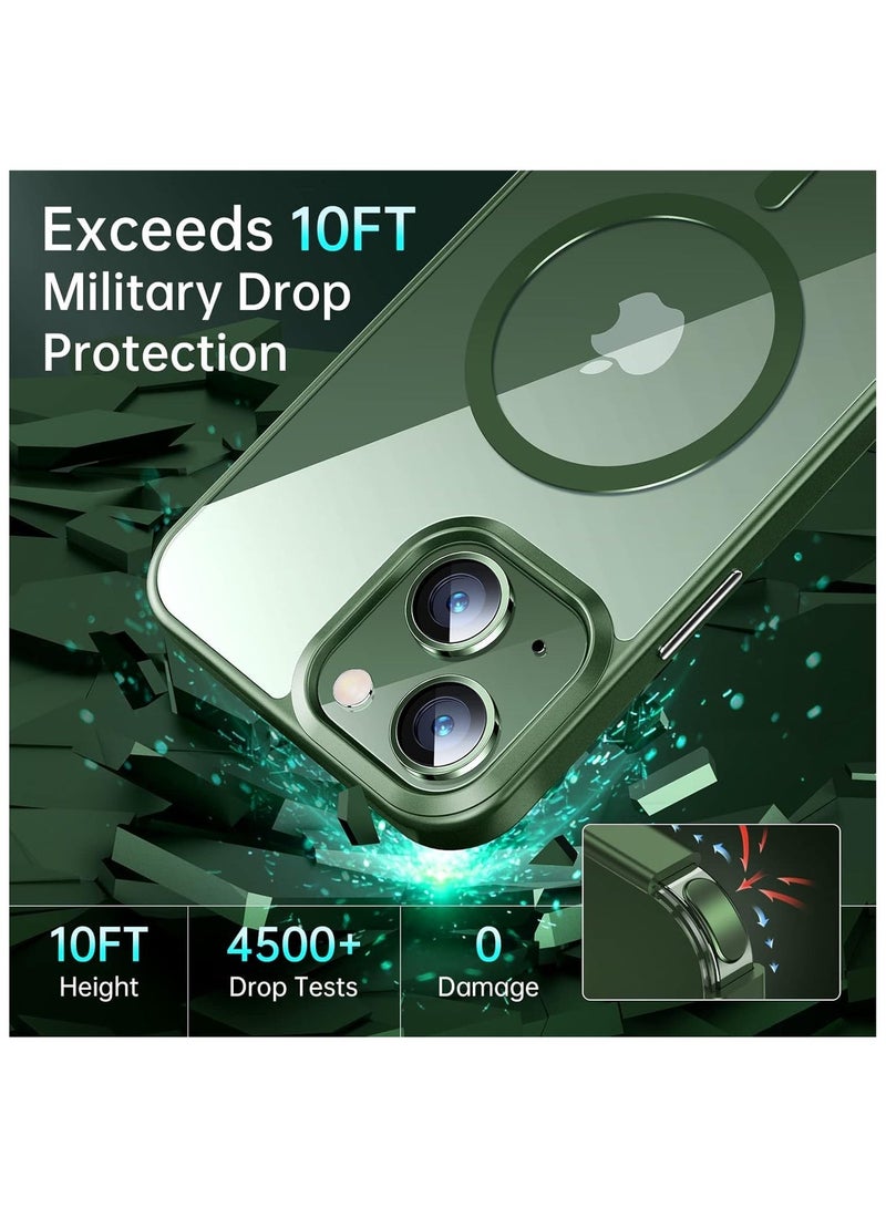 أكاليكس حافظة مغناطيسية لهاتف iPhone 11، متوافقة مع MagSafe، غطاء فاخر مطلي، حافظة هاتف شفافة ناعمة مقاومة للصدمات من مادة TPU، (أخضر) - Image 5