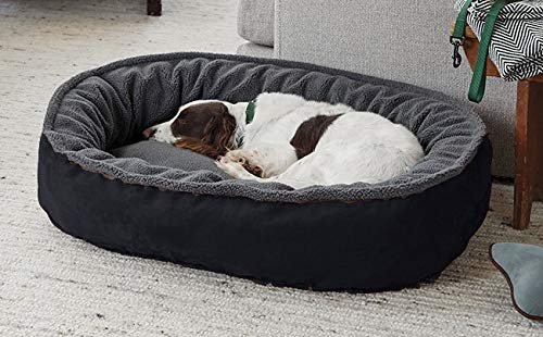 KOZI PET Ultra Soft Ethnic Desingner Polyster Filled Reversable Black and Black Fur Dual Color for Dog and Cat Beds (Export Quality) - Small - Image 3