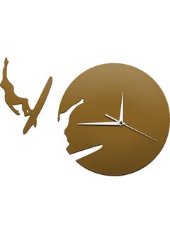NIBEMINENT Creative DIY Acrylic Wall Clock Brown 25cm  - Image 1