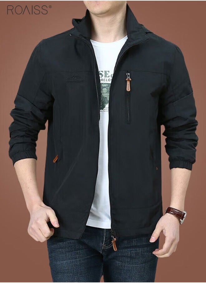 roaiss - Men Jackets Waterproof Male Outdoor Coats Outwears Windbreaker Windproof Spring Autumn Jacket Camping Hiking Clothing Coat - Image 1
