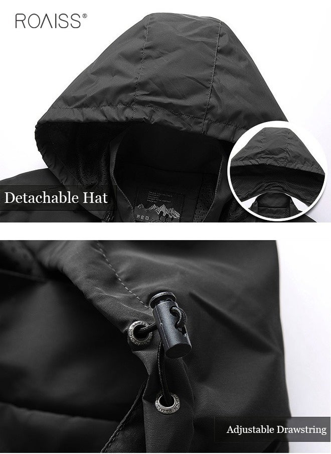roaiss - Men Jackets Waterproof Male Outdoor Coats Outwears Windbreaker Windproof Spring Autumn Jacket Camping Hiking Clothing Coat - Image 1