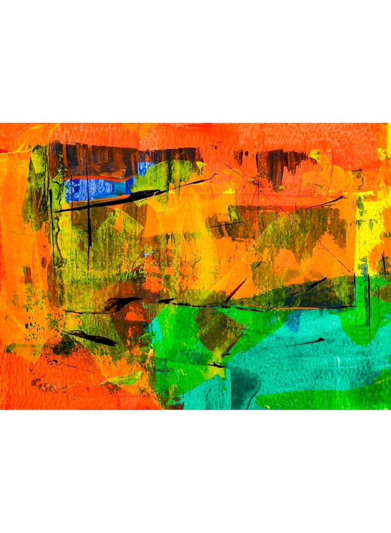 Today Idea Today Idea Contemporary Abstract Canvas Wall Art Prints | Pinewood Framed Wall Décor with Acrylic Coating Home Decor for Bedroom, Living Room, Office14x18" (Painting-3) - Image 1