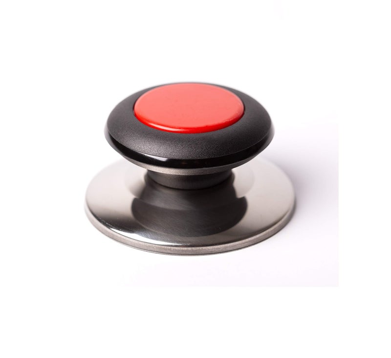 Melzon Cookware Universal Kitchen Replacement Pot Lid Cover Knob Handle - Black/Red - Image 1