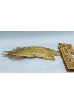 ITALO 11 Pcs Feathers Crafts Goose Feathers For DIY Earrings Craft For Home Wedding Baby Shower Decorations Golden  - Image 4