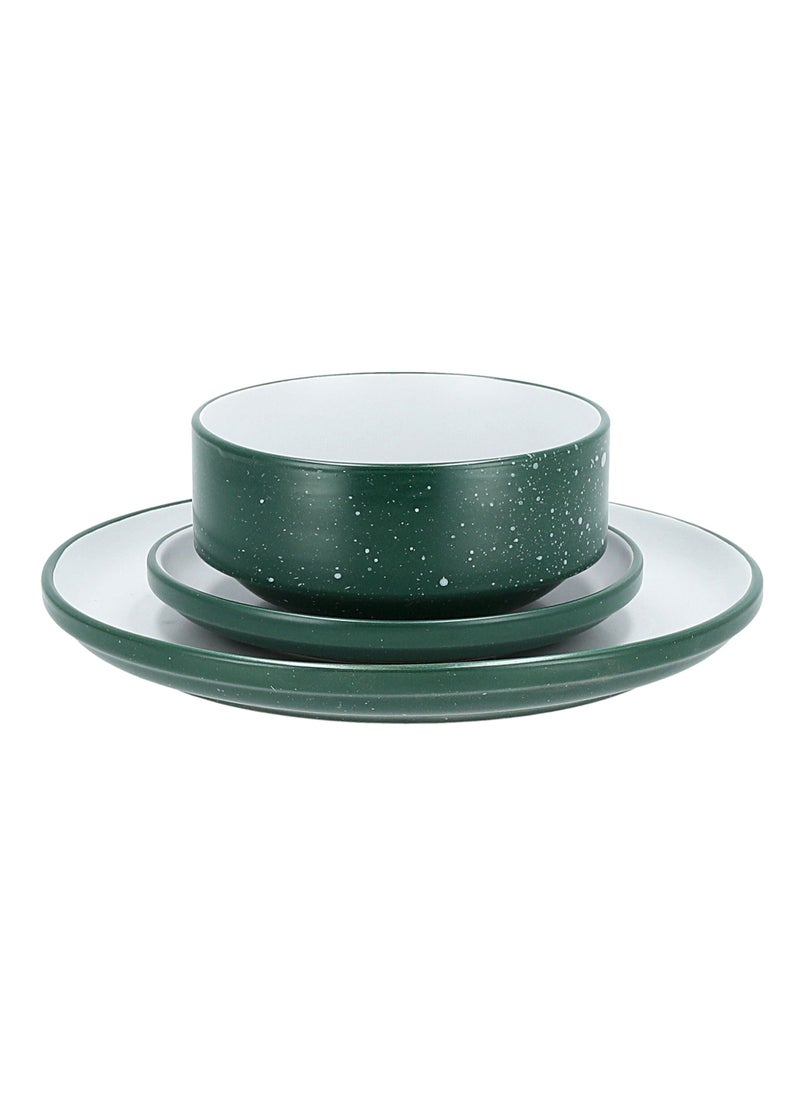 La Mesa Dinner Set 18 Pcs Serve 6 Persons  Dark Green/White  - Image 4