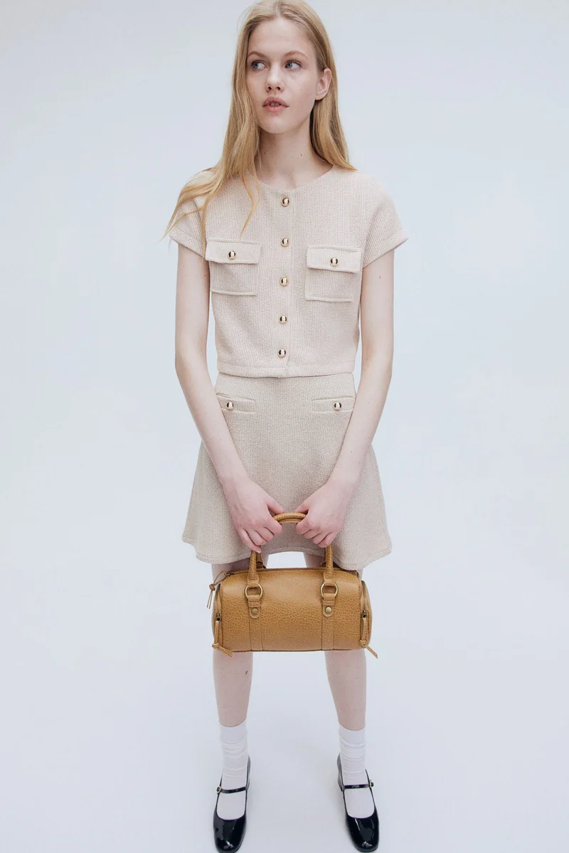 H&M Waffled jersey top