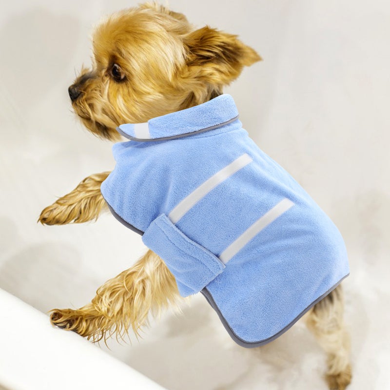 1pc Dog Bath Towel Cat Bathrobe Super Absorbent Puppy Towel Pet Supplies - Image 3