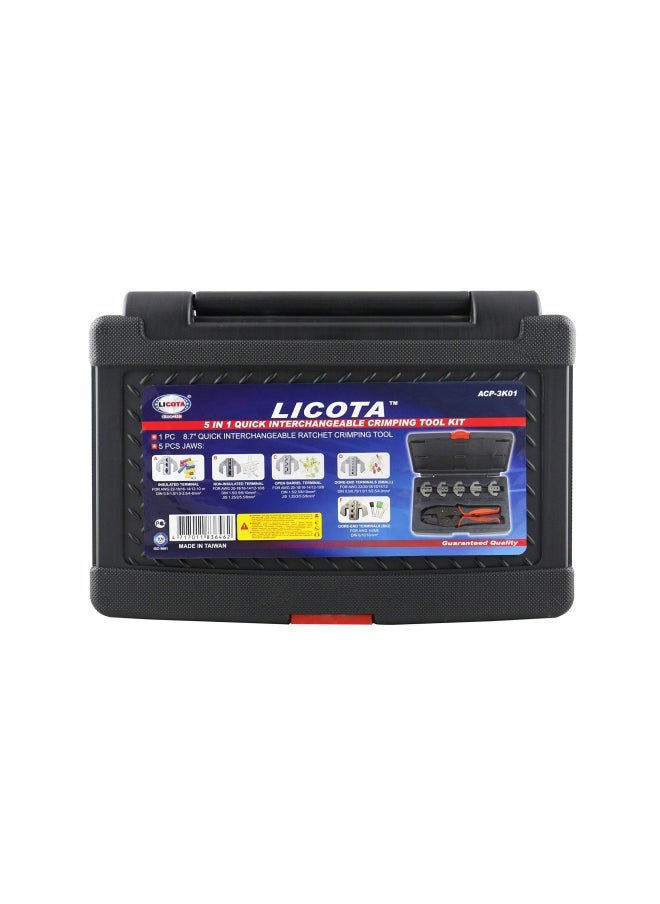 LICOTA 5In1 Quick Interchangeable Crimping Tool Kit Acp-3K01  - Image 2