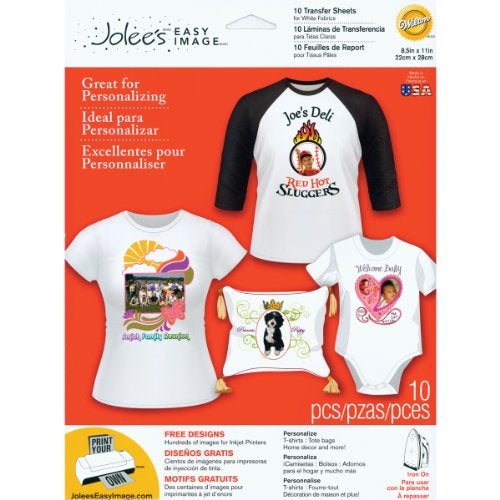 EK Success Jolee's Boutique Easy Image Iron-on Transfer Paper, White Fabrics - Image 4