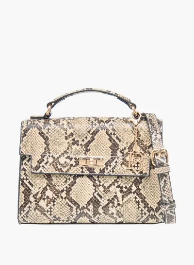 Flora Bella By Shoexpress Women Solid Crossbody Bag with Twist Lock Closure and Detachable Strap