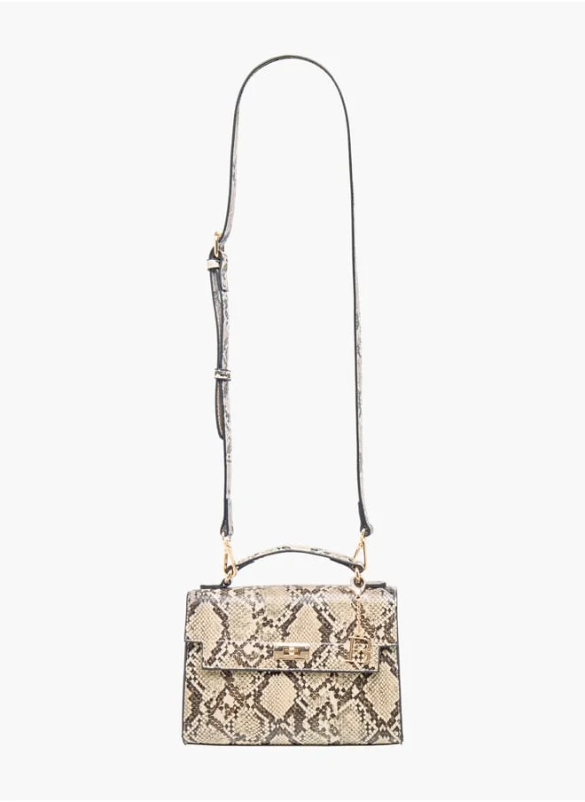 Flora Bella By Shoexpress Women Solid Crossbody Bag with Twist Lock Closure and Detachable Strap