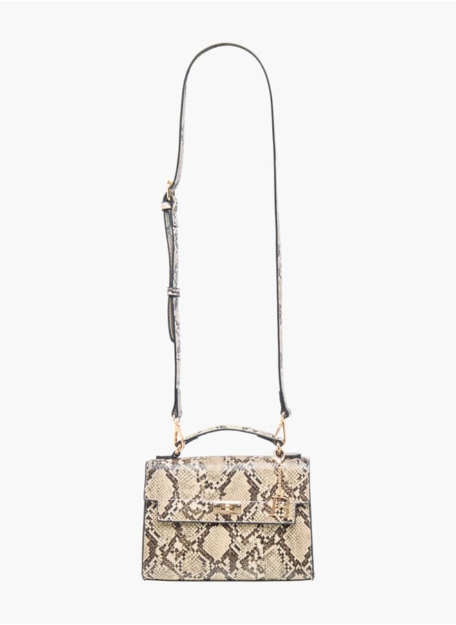 Flora Bella By Shoexpress Women Solid Crossbody Bag with Twist Lock Closure and Detachable Strap  - Image 2
