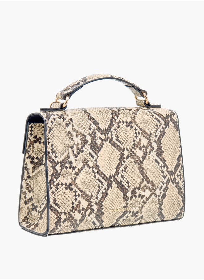 Flora Bella By Shoexpress Women Solid Crossbody Bag with Twist Lock Closure and Detachable Strap  - Image 3