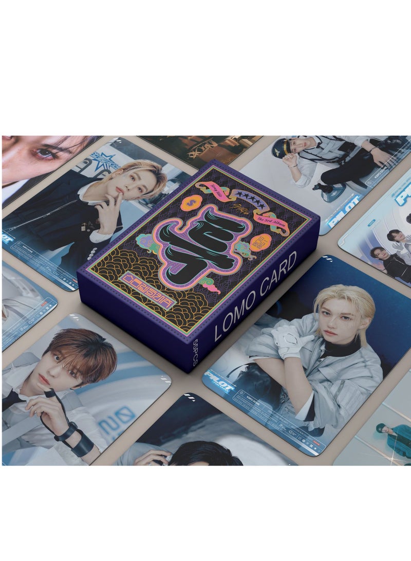 55Pcs Stray Kids New Album 5-Star Lomo Card - Image 1