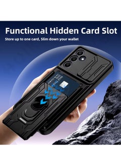Techie Samsung Galaxy A25 Slide Armor Case with 360° Ring, Magnetic Stand, Card Holder, Camera Shield & Mil-Grade Drop Protection  - Image 2
