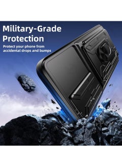 Techie Samsung Galaxy A25 Slide Armor Case with 360° Ring, Magnetic Stand, Card Holder, Camera Shield & Mil-Grade Drop Protection  - Image 5