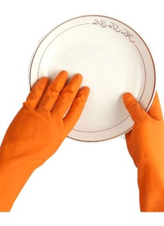 Y&D Rubber Gloves Orange Extra Large  - Image 3