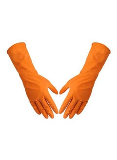Y&D Rubber Gloves Orange Extra Large  - Image 2