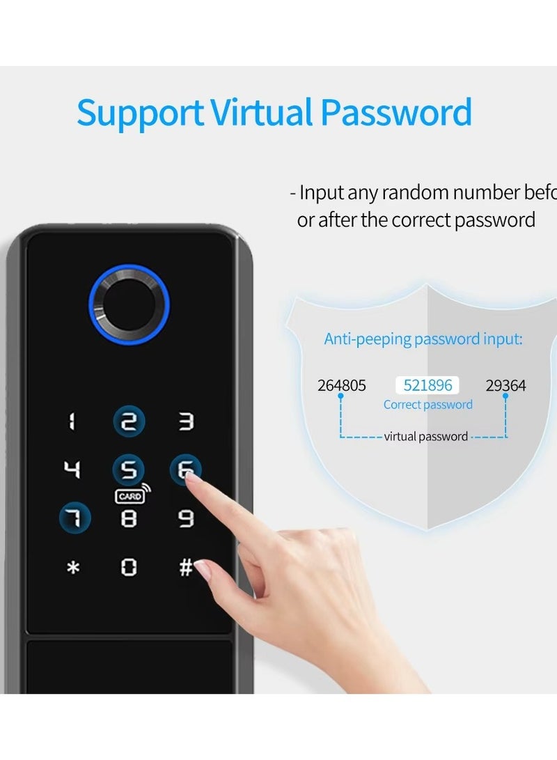 Razuvious Smart Lock, Weatherproof Lock,TT Lock WiFi Version, No Hub Required, GCC Version, Fingerprint Door Lock with Touchscreen Keypad,Easy Installation for Front Door, Home, Office, Airbnb - Image 4