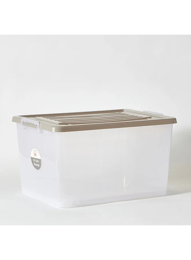 Home Box Juana Multipurpose Storage Box With Wheels And Lockable Lid 55 L
