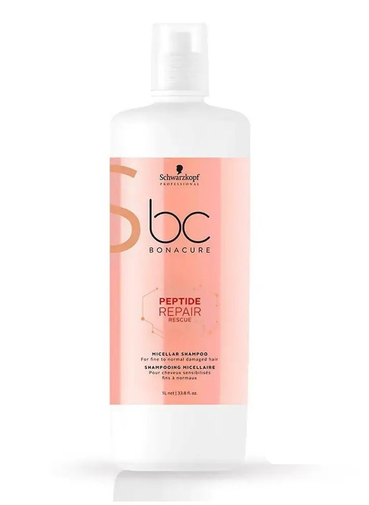 Schwarzkopf - BC Bonacure Peptide Repair Rescue Deep Nourishing Micellar Shampoo 1Liters - Image 1
