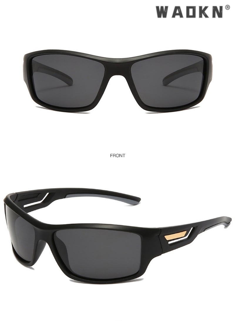 WAOKN Polarized Sports Sunglasses for Men Women Driving Sunglasses Cycling Running Fishing Goggles Unbreakable Frame, UV400 Protection Sun Glasses,Anti-Glare Sun Shades for Driving, Fishing, Traveling - Image 3