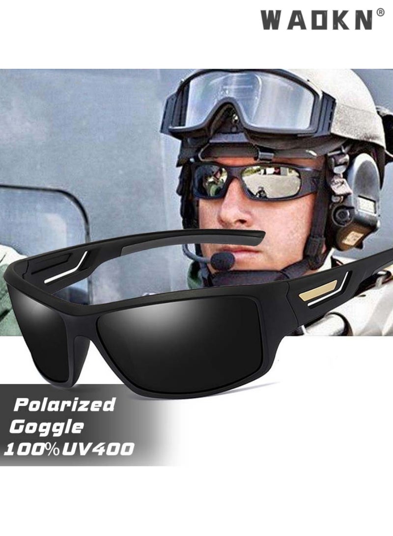 WAOKN Polarized Sports Sunglasses for Men Women Driving Sunglasses Cycling Running Fishing Goggles Unbreakable Frame, UV400 Protection Sun Glasses,Anti-Glare Sun Shades for Driving, Fishing, Traveling - Image 2