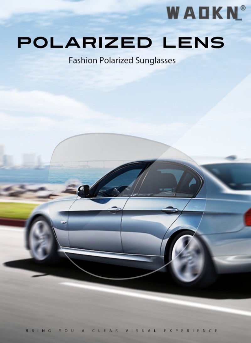 WAOKN Polarized Sports Sunglasses for Men Women Driving Sunglasses Cycling Running Fishing Goggles Unbreakable Frame, UV400 Protection Sun Glasses,Anti-Glare Sun Shades for Driving, Fishing, Traveling - Image 4