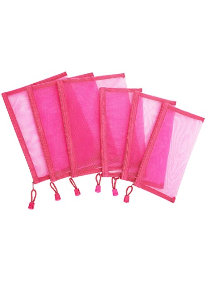 Sinzip 12 Pieces Zipper Nylon Mesh Pouch Mesh Cosmetic Bags Makeup Bags Pencil Case Multipurpose Travel Bags for WB06 Wb06 - Image 4