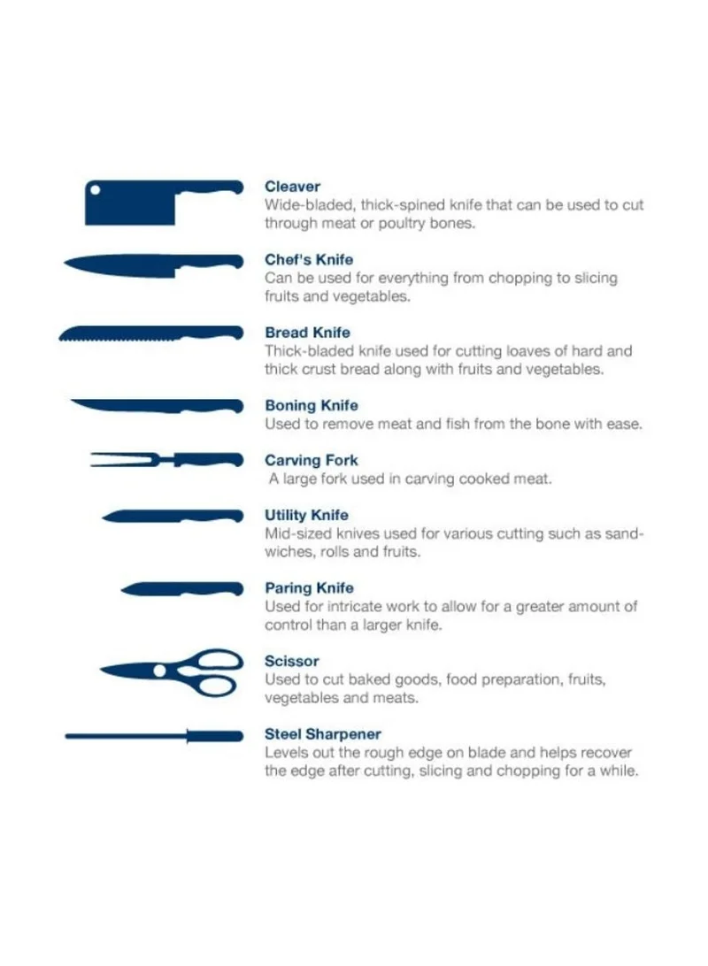 Arshia German Steel 10PC Knife Set