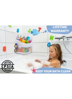 Comfylife Mesh Bath Toy Holder Organizer The Perfect Corner Bathtub Toy Storage & Bathroom Or Shower Caddy This Multiuse Net Bag Makes Baby Bath Toy Storage Easy For Kids & Toddlers  - Image 3