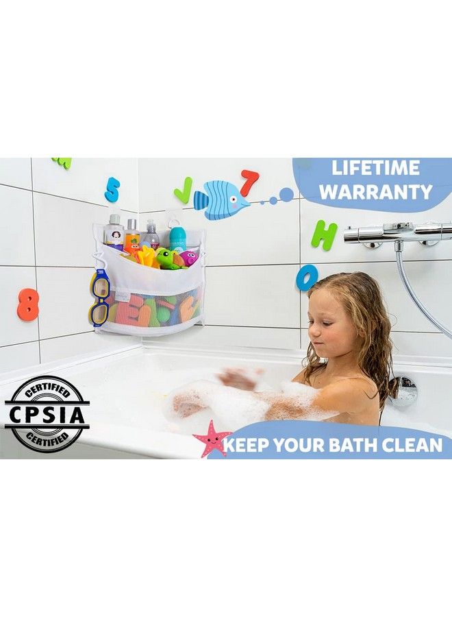 Comfylife Mesh Bath Toy Holder Organizer The Perfect Corner Bathtub Toy Storage & Bathroom Or Shower Caddy This Multiuse Net Bag Makes Baby Bath Toy Storage Easy For Kids & Toddlers - Image 3