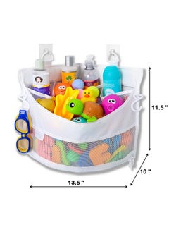 Comfylife Mesh Bath Toy Holder Organizer The Perfect Corner Bathtub Toy Storage & Bathroom Or Shower Caddy This Multiuse Net Bag Makes Baby Bath Toy Storage Easy For Kids & Toddlers  - Image 4