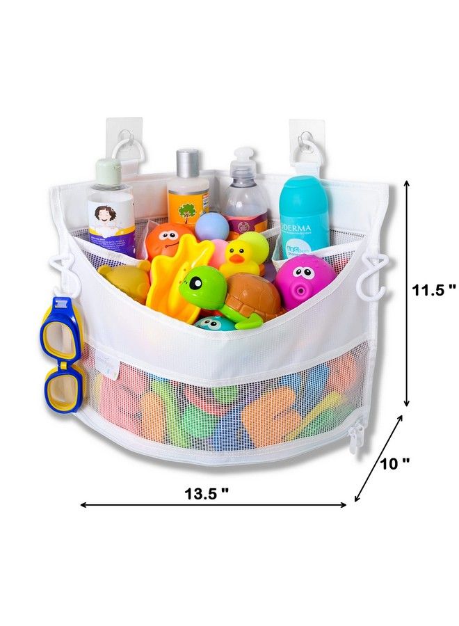 Comfylife Mesh Bath Toy Holder Organizer The Perfect Corner Bathtub Toy Storage & Bathroom Or Shower Caddy This Multiuse Net Bag Makes Baby Bath Toy Storage Easy For Kids & Toddlers - Image 4