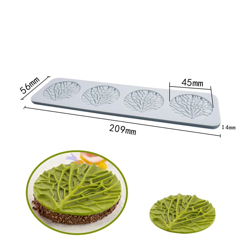 TUKE Hollow Snowflake Silicone Mold Chocolate Candy Fondant Mold 3D Embossing Silicone Mold Cake Fondant Silicone Mold Clay Mould for Cupcake Top Sugar Craft Cake Decoration (G_ Leaf) - Image 3