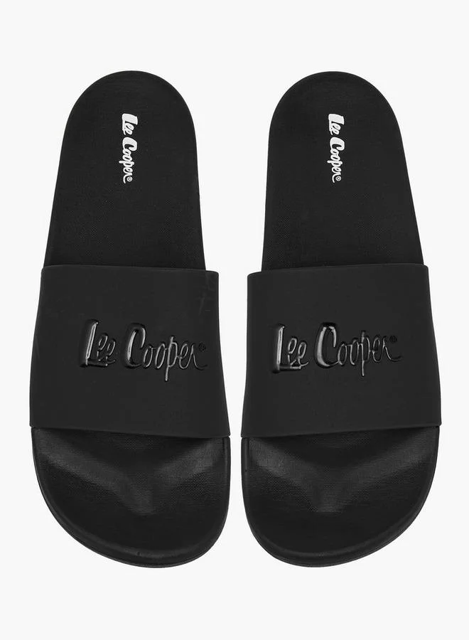 Men Logo Embossed Slides