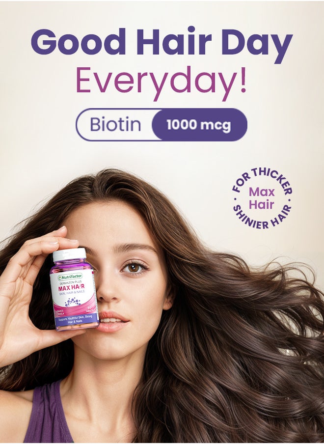 Nutrifactor - Max hair - Complete formula for Hair, Skin & Nails - 60 Tablets - Image 1