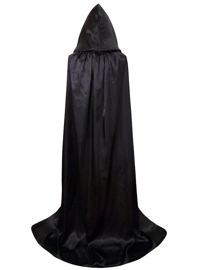 VGLOOK Unisex Hooded Halloween Christmas Cloak Costumes Party Cape Black - Image 4