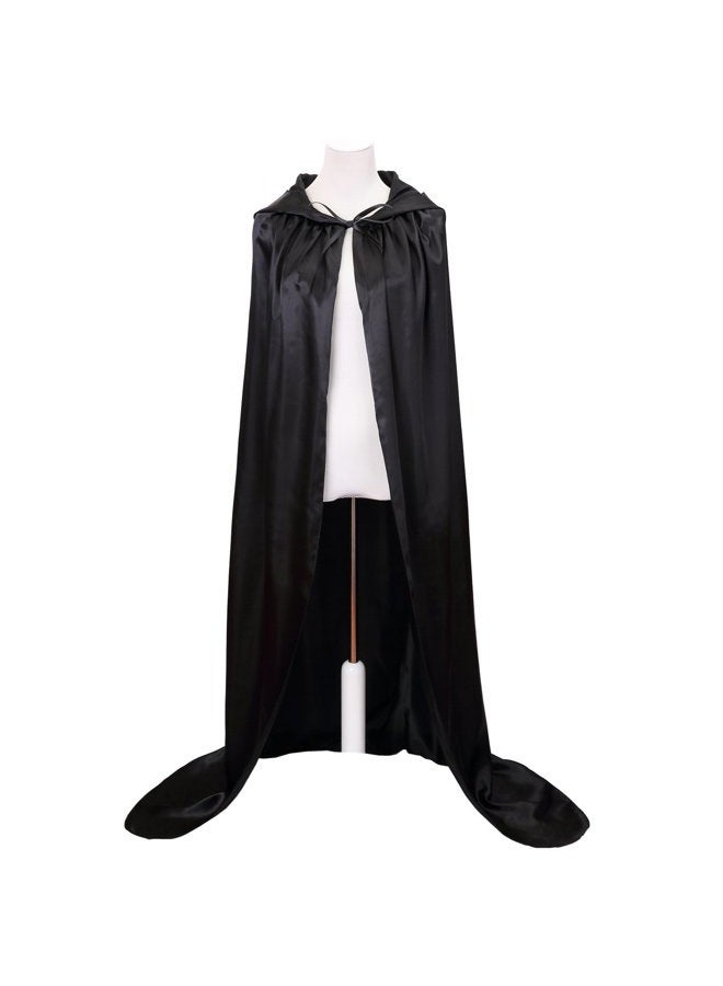 VGLOOK Unisex Hooded Halloween Christmas Cloak Costumes Party Cape Black - Image 5