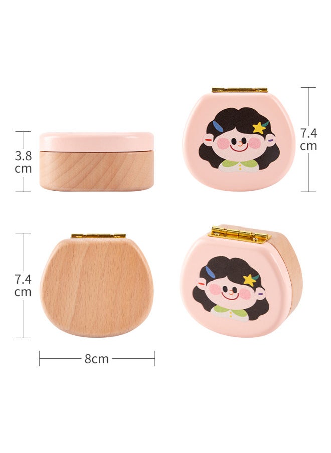 Generic Internet Red With Full English Packaging Baby One-year-old Children's Teeth Fetal Hair Wooden Storage Commemorative Box Gift-Color:TL-Horse Teeth Box  - Image 5