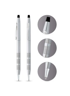 Cross Cross Classic Century Refillable Ballpoint Pen, Medium Ballpen, Includes Premium Gift Box - Satin Chrome  - Image 2