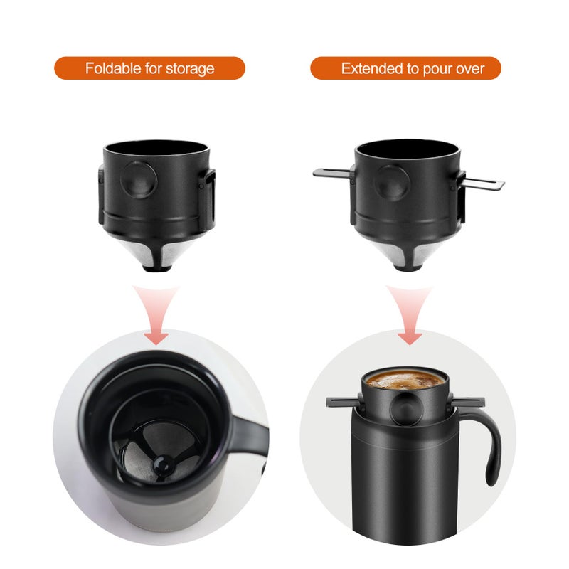 OARSE 16oz Camping Coffee Maker Pour Over Coffee Maker Setï¼ŒCamp Pour Over Setï¼ŒPortable Coffee Kit for Travel, Camping, Offices, Backpacking - Image 5