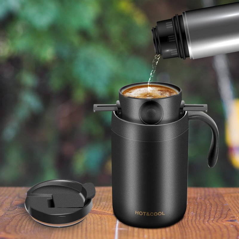 OARSE 16oz Camping Coffee Maker Pour Over Coffee Maker Setï¼ŒCamp Pour Over Setï¼ŒPortable Coffee Kit for Travel, Camping, Offices, Backpacking - Image 3